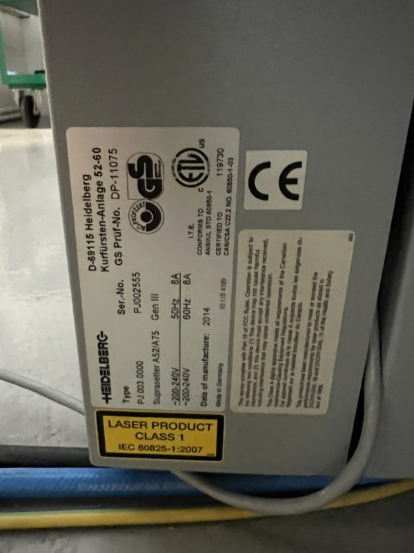 Computer To plate Heidelberg Suprasetter A52-A74 – Image 13