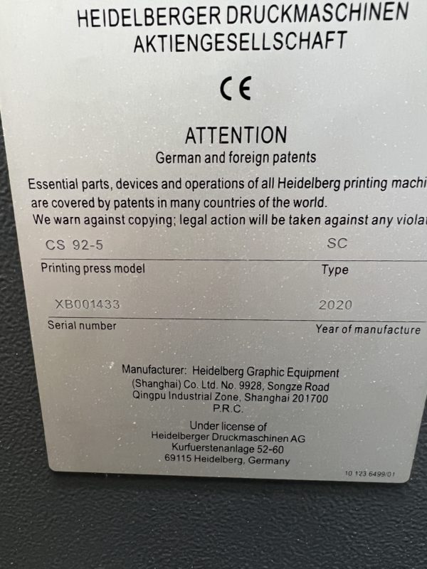 HEIDELBERG CS 92-5 UV LED – Image 2
