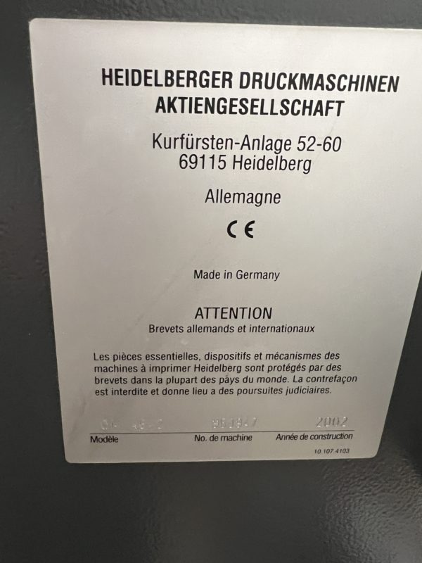 HEIDELBERG QM 46-2 – Image 20
