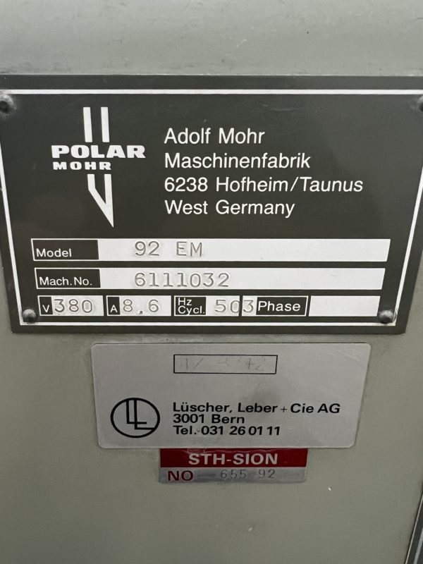 CUTTING MACHINE POLAR 92 EM - Image 11